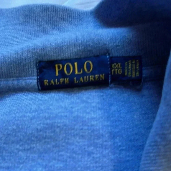 Polo Ralph Lauren 1/4 Zip Sweater Men's XXL Light Blue Solid Long Sleeve Quarter - Picture 3 of 6